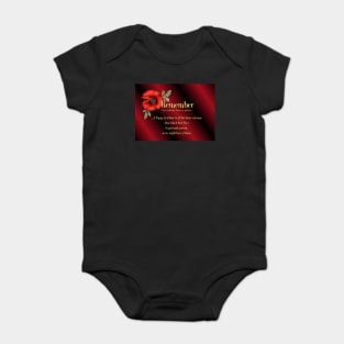 Remember Veterans Poppy Baby Bodysuit